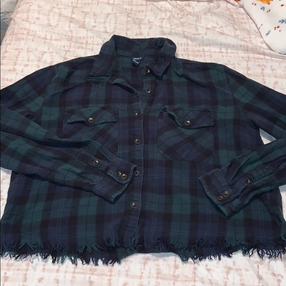 Plaid Cropped Flannel